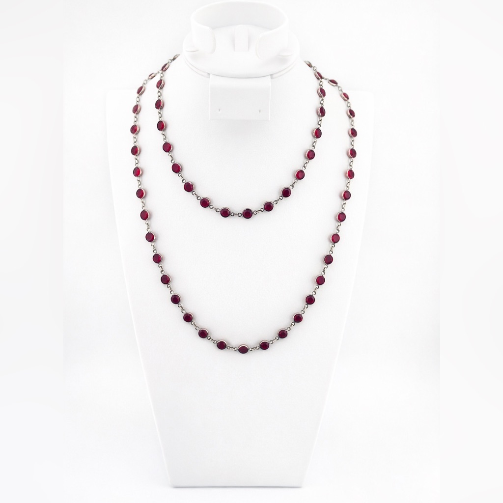 Chanelle Necklage Garnet Touchstone Crystal By Swarovski 89$